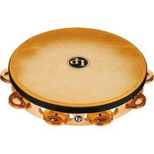 LP PRO Single Row Headed Tambourine 10 in. Bronze