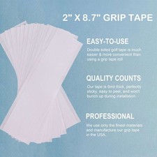 13 Pre-Cut Golf Club Grip Tape Strips Double Sided 2"x8.7",Easy Peel