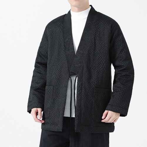 Cardigan imbottito casual da uomo Jacquard Hanfu Oversize da uomo casual - Foto 17 di 18