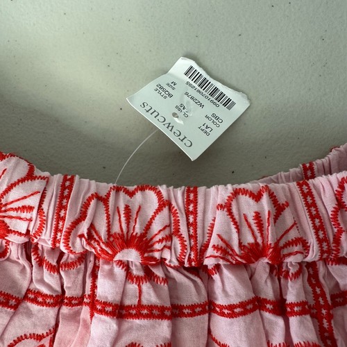 NWT J Crew Crewcuts Girls Pull on Skirt Size M Pink Floral Embroidered - Picture 10 of 10