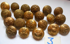21 botones diferentes de uniforme militar británico inc Royal Munster Fusiliers +[3]