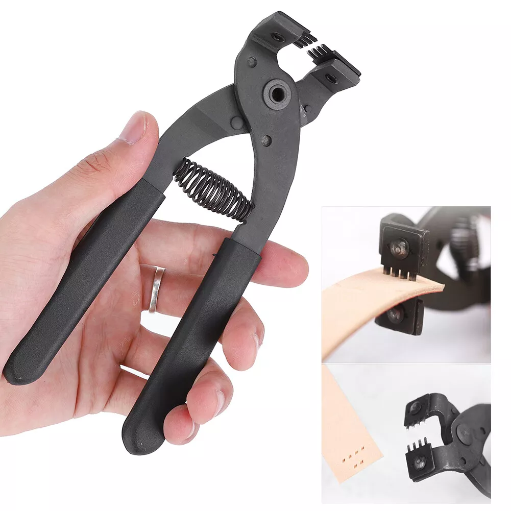 Pro Hand Held Carbon Steel Silent Pliers Leather Craft Hole Punch