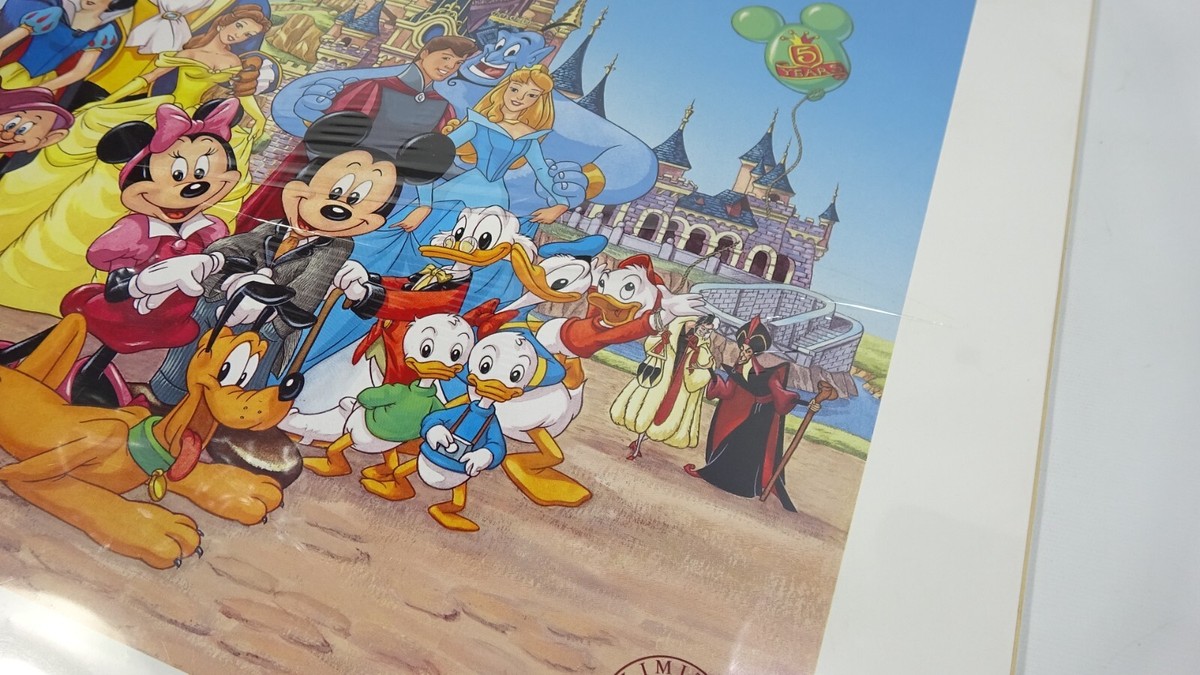 Disneyland Paris 5 Year Anniversary Walt Disney Print Limited