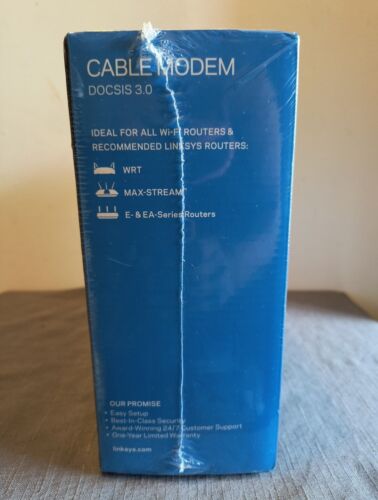 Linksys DOCSIS 3.0 24x8 Cable Modem CM3024 with Coax Cable New In Box - Picture 3 of 6