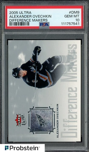 2005 Fleer Ultra Hockey Difference Makers Alexander Ovechkin RC Rookie PSA 10
