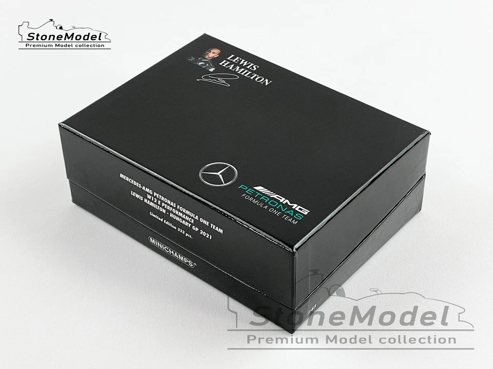 Mercedes F1 W12 #44 Lewis Hamilton Hungary GP 2021 Lonely start 1:43 MINICHAMPS - Image 2 of 4