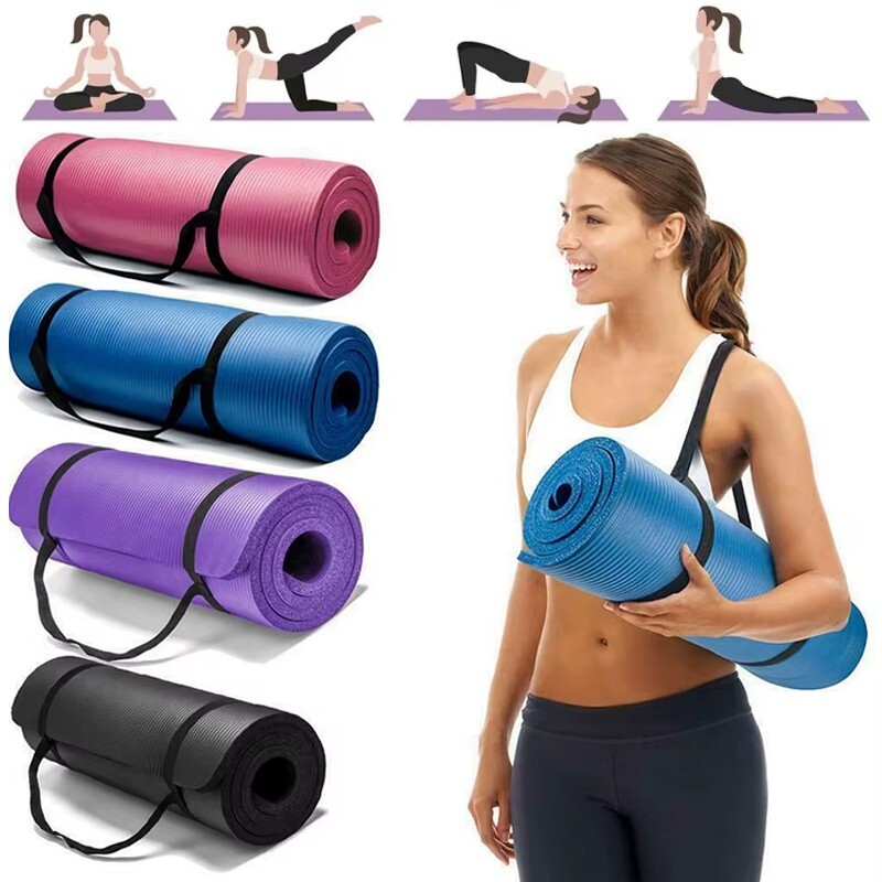 Yoga Mat Pilates Mat Extra Thick Foam Workout Exercise Floor Mat