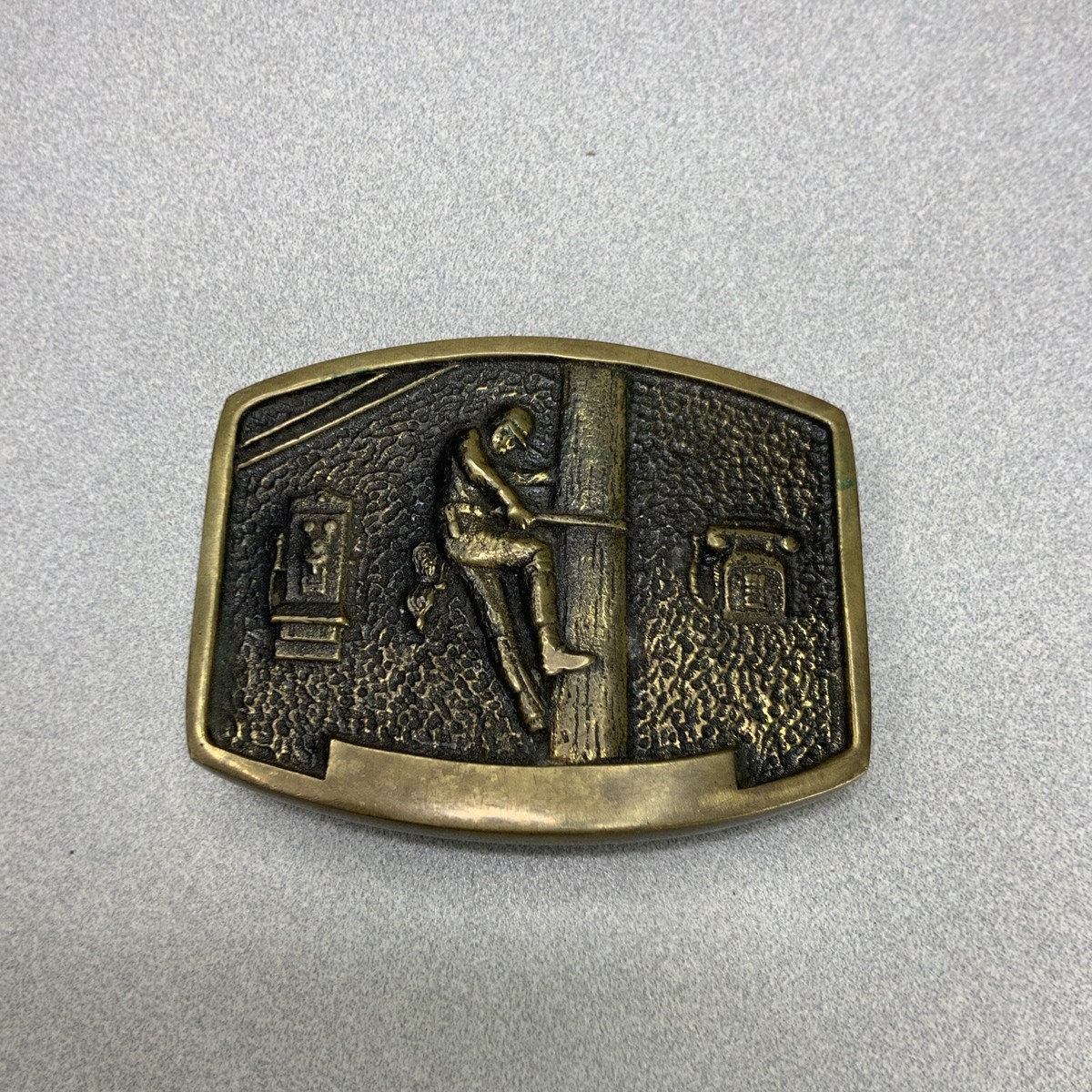 Linemen Lineworker Solid Brass Belt Buckle | eBay