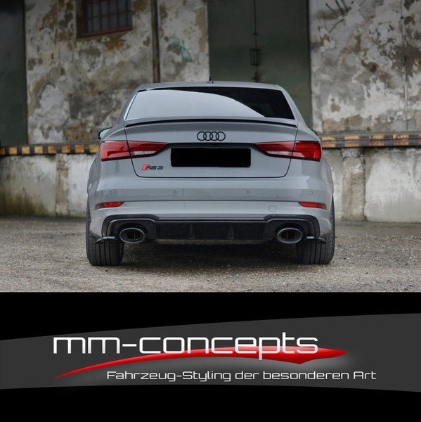 CUP Diffusor Seiten AnsäTze Schwarz FüR Audi RS3 8V FL Rear Flaps HeckstoßStange-image