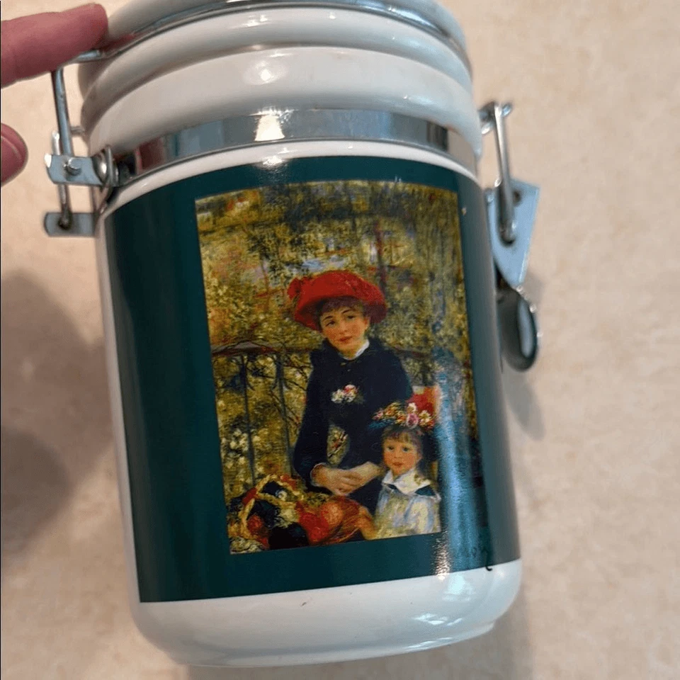The Masterpiece Collection Ceramic Airtight Canister with Art Print - Gr - Image 3 of 4