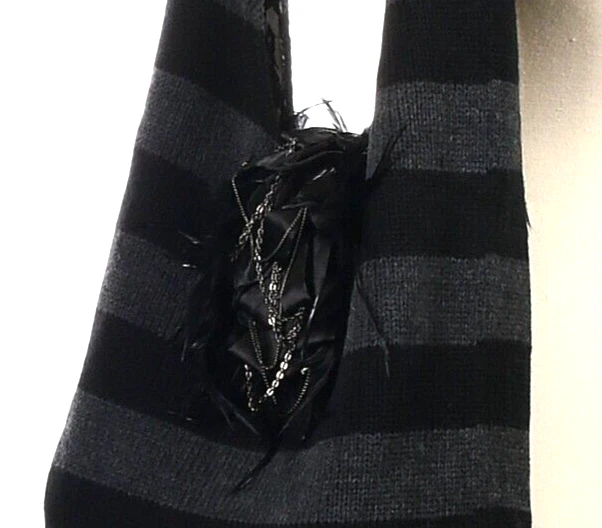 Bolso de Hombro Tejido Hobo Negro Carbón Alice + Olivia by Stacey Bendet Nuevo con Etiquetas Foto 4 de 4