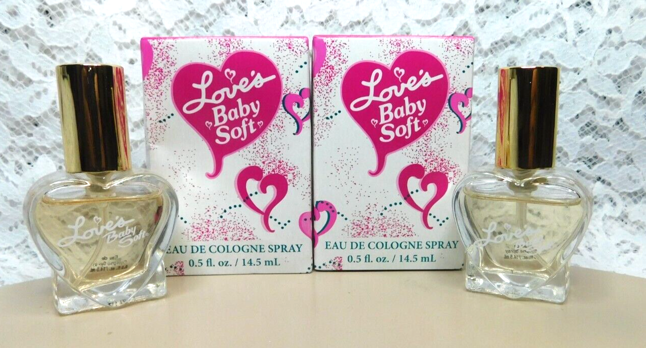 2x Love's Baby Soft Eau De Cologne Spray .05 fl oz / 14.5 ml Each Dana
