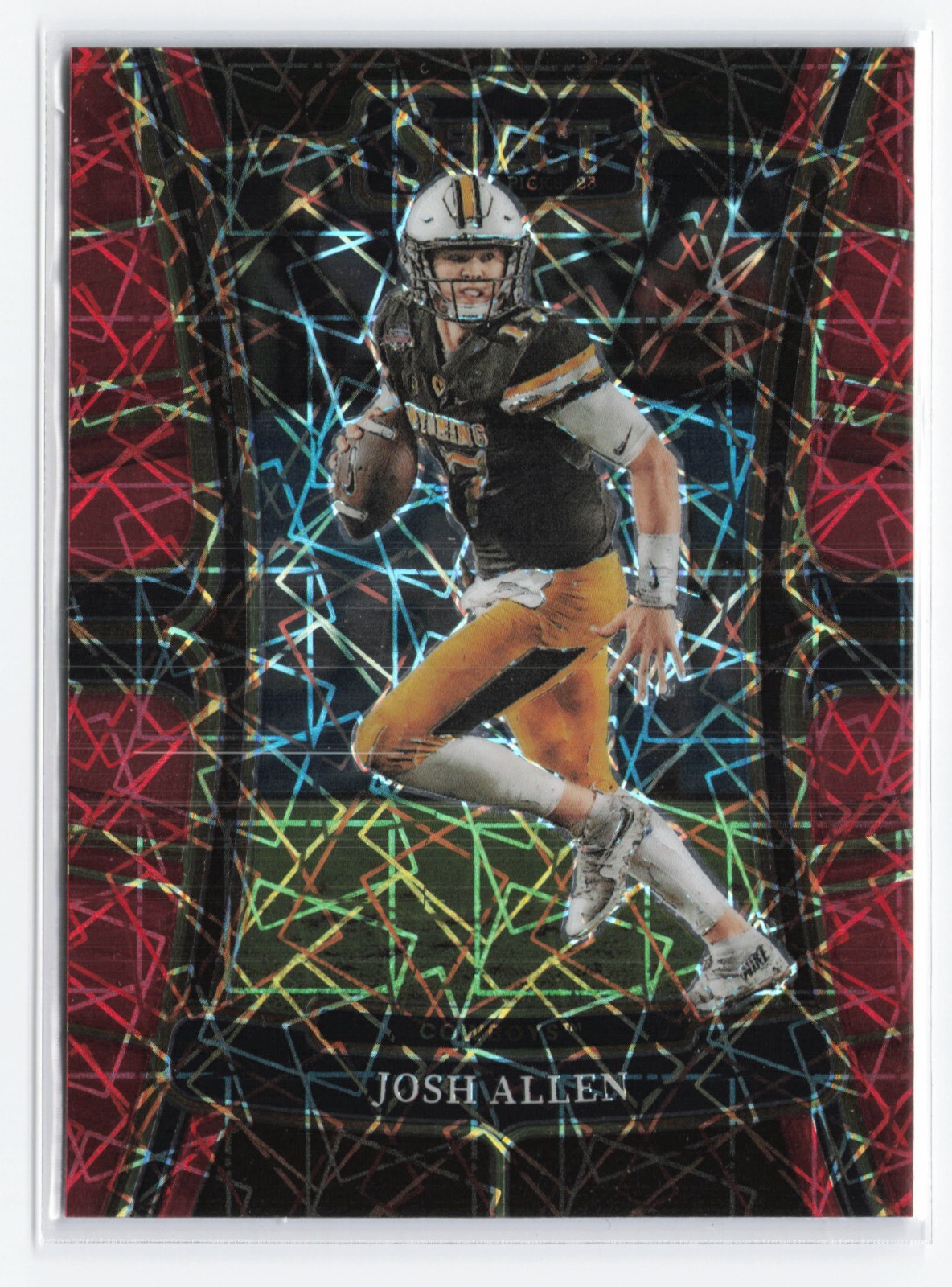 2023 Panini Select Draft Picks Josh Allen #27 Red Lazer Parallel Bills