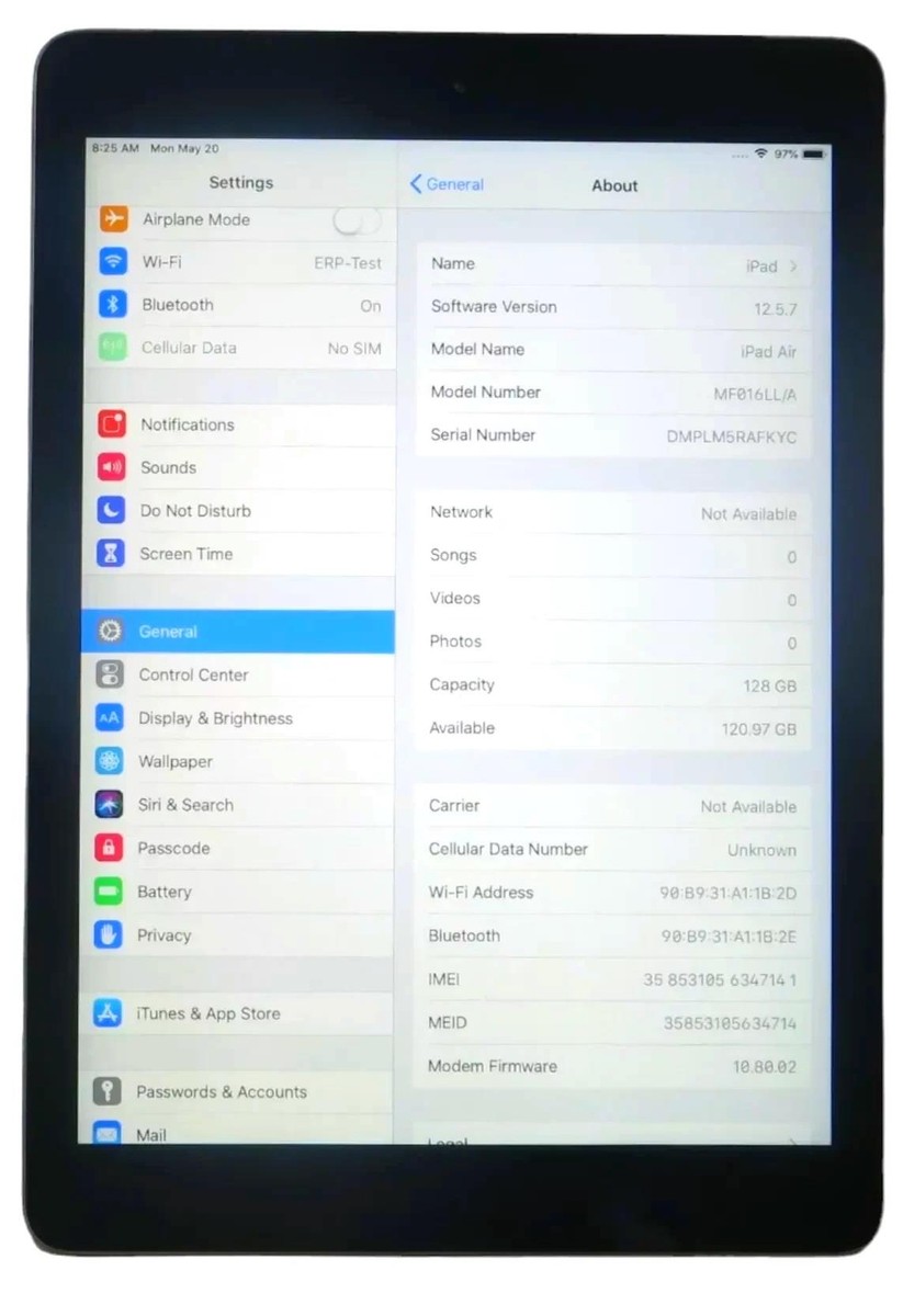 Apple iPad Air 1st Gen A1475 9.7