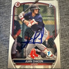 JUAN CHACON AUTOGRAPHED 2023 BOWMAN PAPER 1ST EDITION BOSTON RED SOX  #BPPF-105