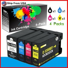 4-Pack Canon PGI 1200 PGI-1200 Ink Cartridge for MAXIFY MB2720 Printer