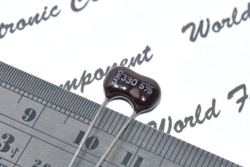2pcs - Sangamo 330P (330PF 0.33nF) 500V 5% Silvered Mica Capacitor - Picture 3 of 3