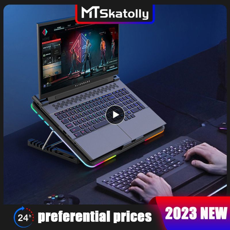 Laptop Cooler PC Fan Cooler Notebook Stand For Laptop Cooling Pad 6 Quiet Fans C