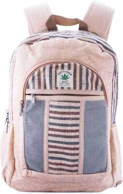 Hemp Backpack-Multi-Functional Pockets-Eco-Friendly-Unisex Hiking Daypack