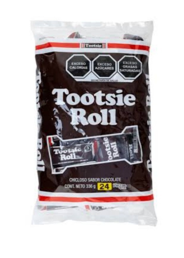 ROLLO TOOTSIE CHICLOSOS SABOR CHOCOLATE 24 piezas
