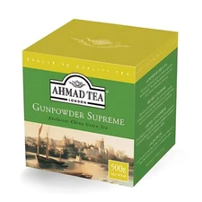 Ahmad Gunpowder Supreme Loose Leaf Green Tea in Paper Carton 17.6oz/500g