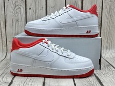 Nike Air Force 1 GS White University Red Size 6Y CD6915  101