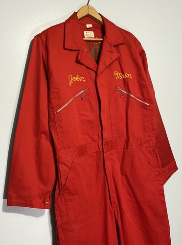 Vintage 50s Walls Coveralls 40 Freemasons Shriners Chain Stitched Sanforized - Picture 3 of 17