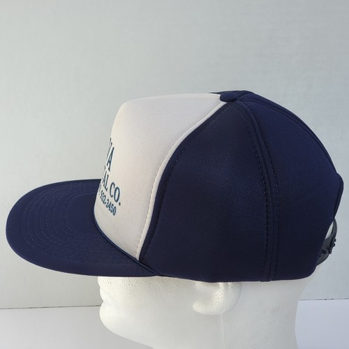VTG Galva Iron & Metal Company Galva Illinois Blue/White Full Foam Snapback Hat - 第 2/9 張圖片