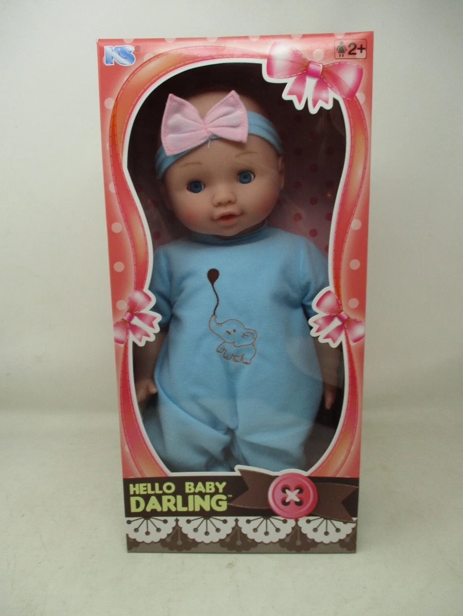 KS Toys Hello Baby Darling Baby Doll Blue Elephant