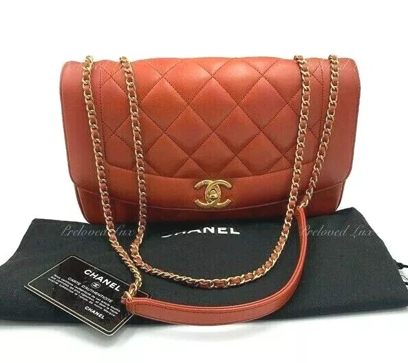 Chanel Runway Red Multicolor Lambskin Medium Mosaic Flap Bag