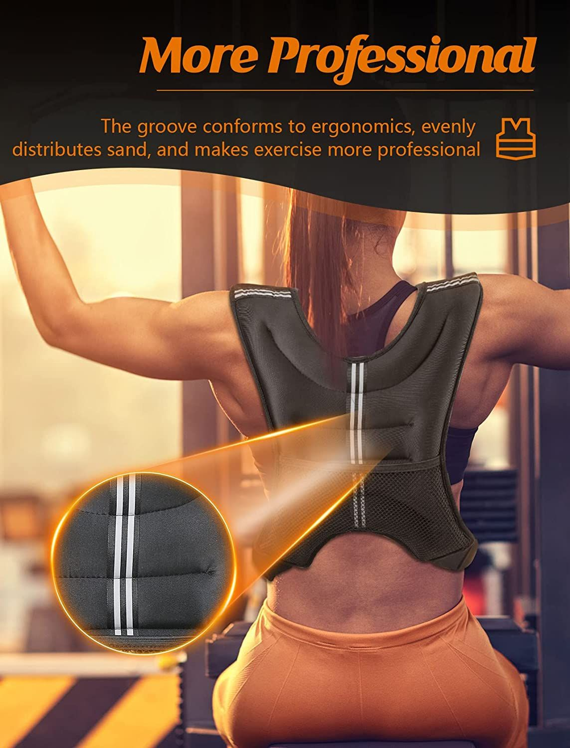 FEIERDUN 20lbs Weighted Vest for Men Women, Workout Equipment Cardio