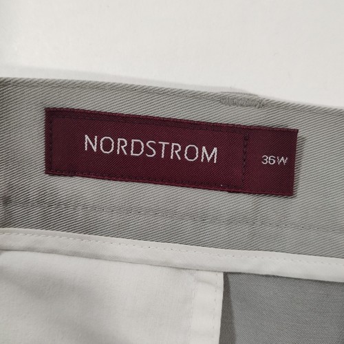 Nordstrom 9" Pantalones Cortos de Algodón Plisados Grises Hombre Talla 36 - Picture 10 of 12