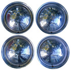OEM 1940s / 1950s Plymouth Hubcaps Wheel Cover 15" Chrome Stamped Set of 4