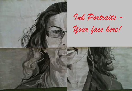 Personalised custom art Portraits Drawings & Paintings, Watercolour Charcoal Ink - Picture 18 of 21