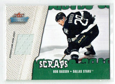 02-03 Fleer Throwbacks Scraps  Bob Bassen  GW Jersey