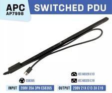 APC AP7998 Switched Zero U Rack PDU 24 Outlets 12.5kVA 50A 208V 3x C19 21x C13