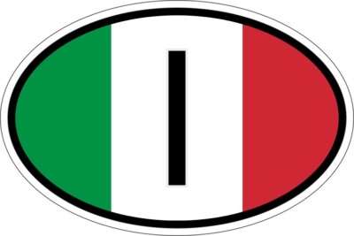 Aufkleber Oval Flagge Code Land I Italien