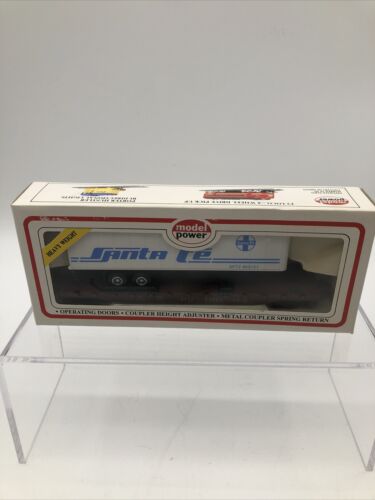 Maquette échelle HO Power 8350 ATSF #89989 wagon plat avec remorque en boite poids lourd