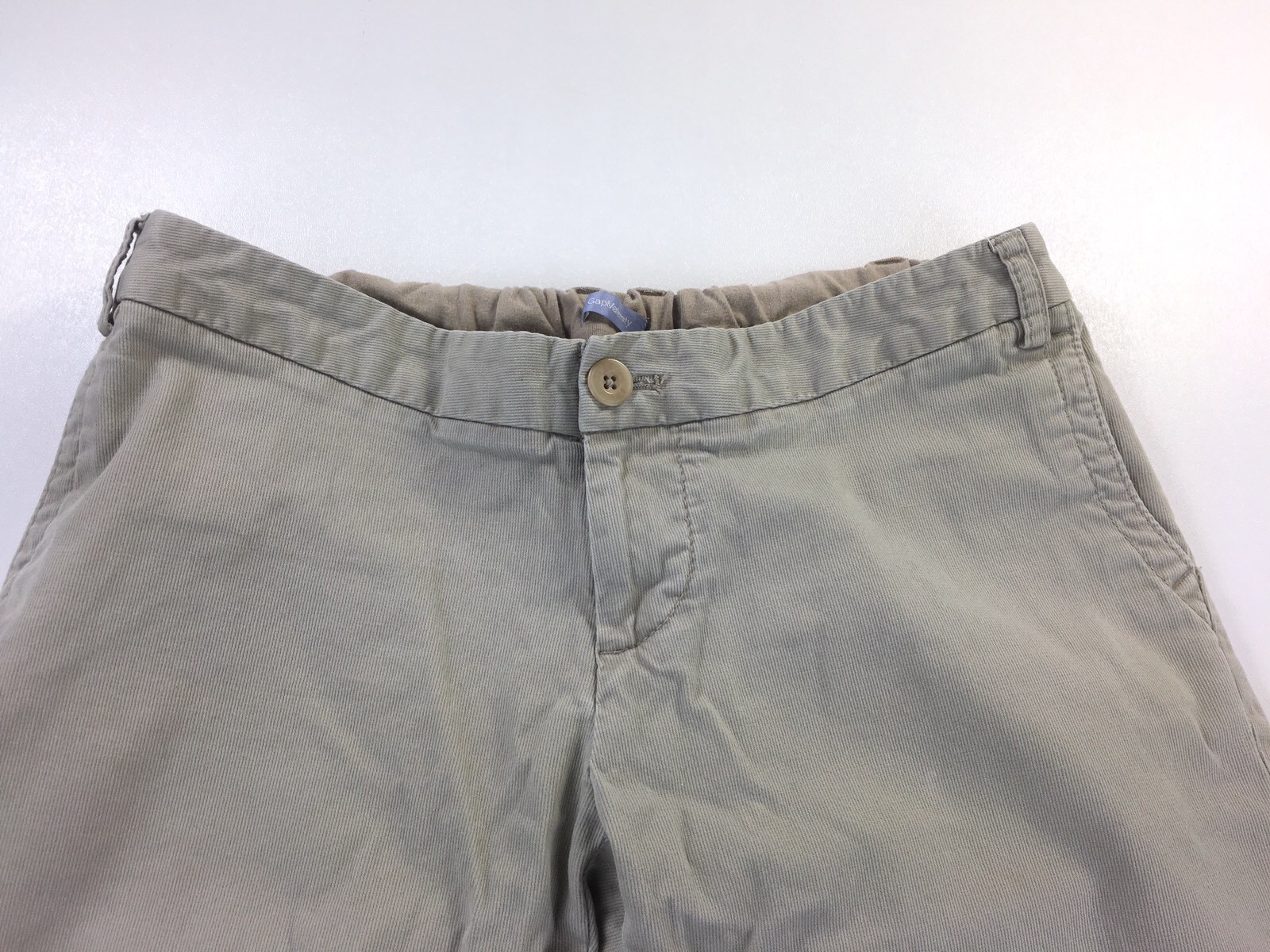 Womens Gap Maternity Corduroy Pants Tan Adjustable Wa… Gem