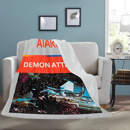 Demon Attac ATARI Game Cover Vintage Style Ultra-Soft Micro Fleece Blanket - Picture 4 of 7