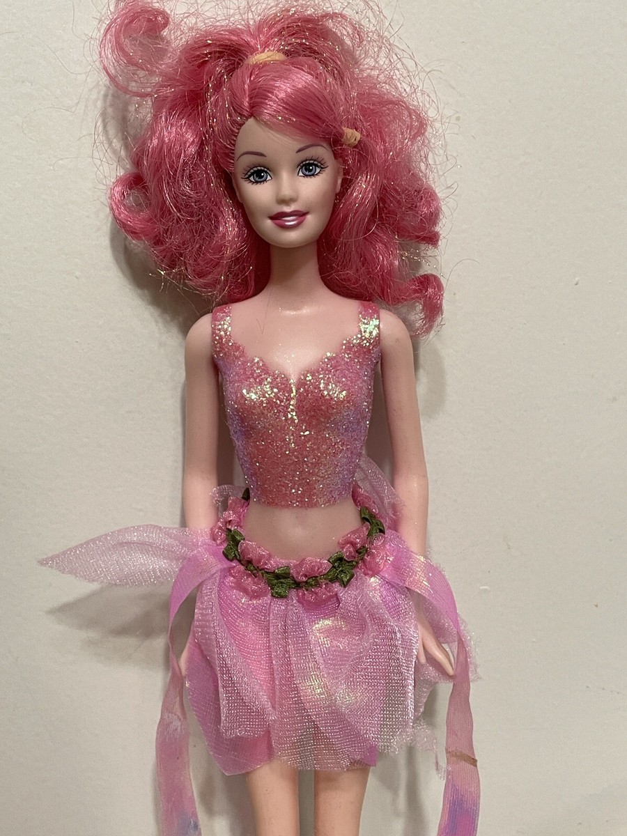 2003 Barbie Fairytopia Glitter Sparkle Pink Hair Fairy Doll 2003 Barbie Fairytopia Glitter Sparkle Pink Hair Fairy Doll