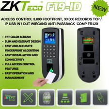 Zkteco F19 ID/IC TCP/IP Biometric Fingerprint Time Attendance And Access System