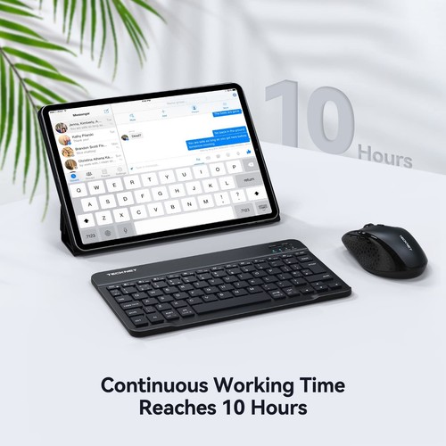 TECKNET Bluetooth Ultra-Slim Wireless Keyboard Rechargeable Wireless Mini X366 - Picture 5 of 15