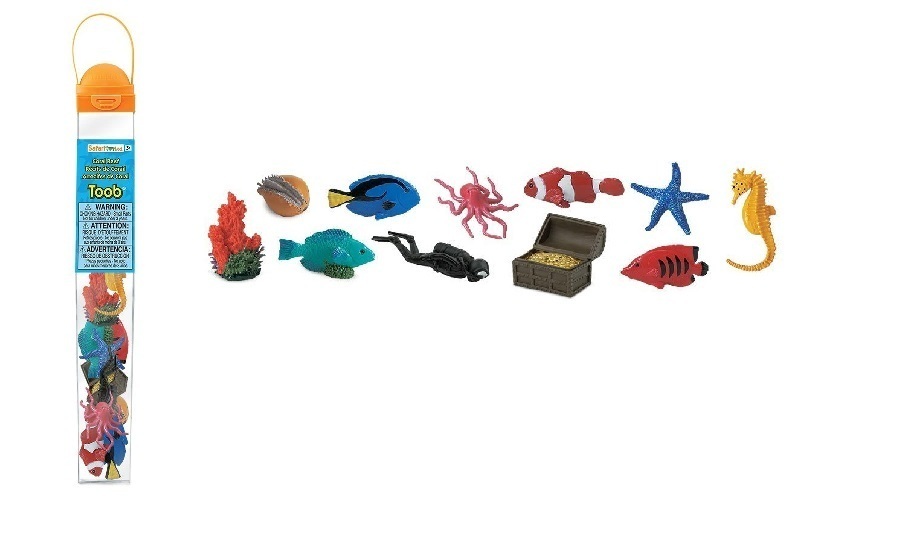 Safari Ltd 699104 Coral Reef (11 Minifigures) Series Theme Area