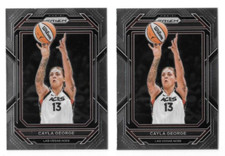 2023 PRIZM WNBA BASKETBALL CAYLA GEORGE #58 LOT OF 2 CARDS,LAS VEGAS ACES