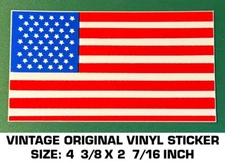 USA FLAG - VINTAGE ORIGINAL VINYL DECAL STICKER - UNITED STATES