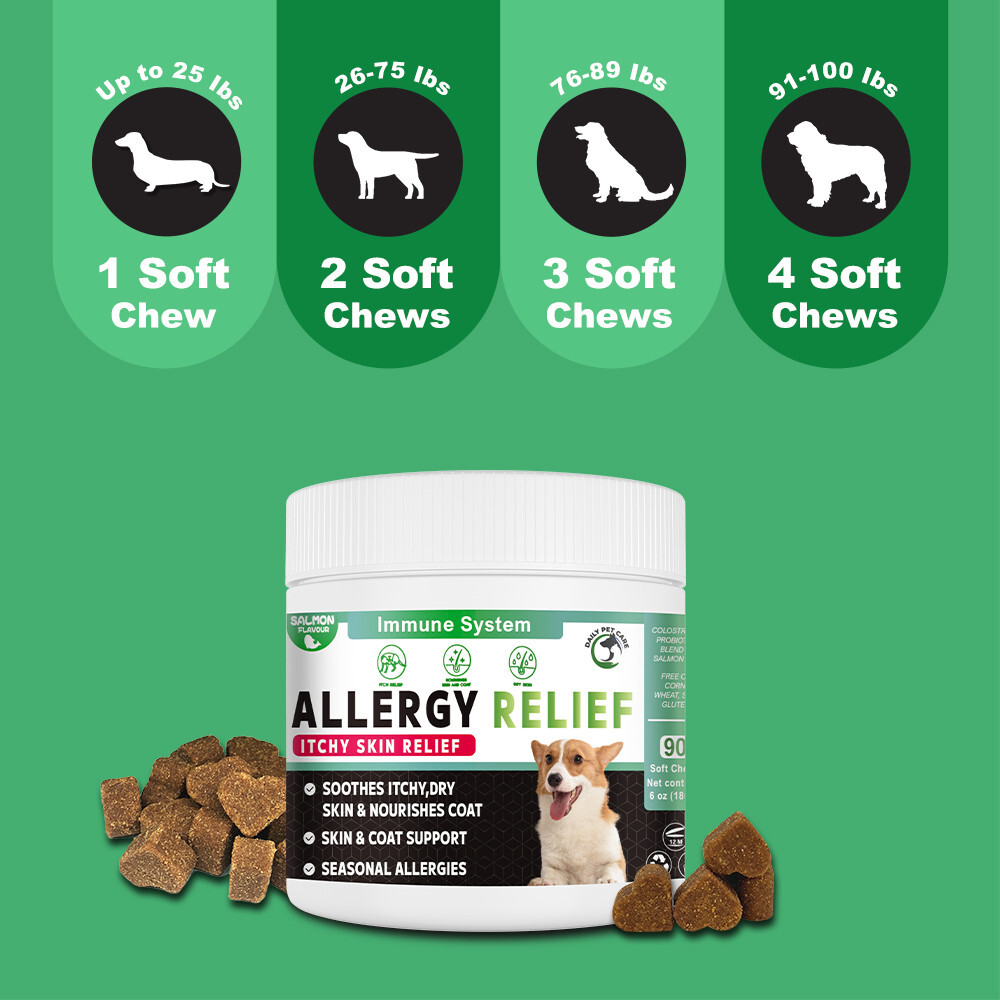 Dog Allergy Chews Dog Allergy Relief and Itchy Skin Treatment Itch