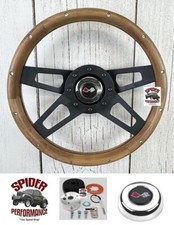 1968-1979 Corvette Wood Steering Wheel Crossed Flags 13 12 Walnut Ii 1968-1979 Corvette Wood Steering Wheel Crossed Flags 13 12 Walnut Ii