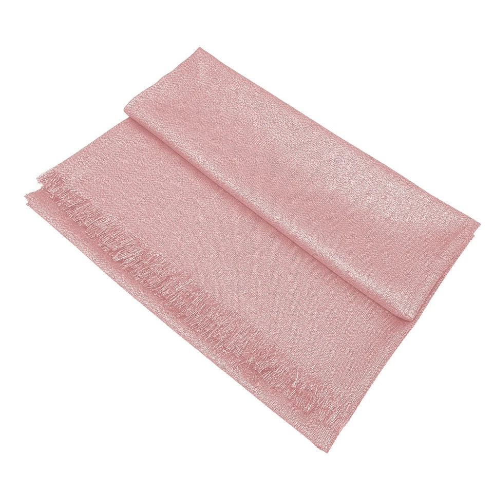 Bufanda de boda envolvente chal sedoso grande pashmina metálica brillante brillante para mujer Foto 3 de 4