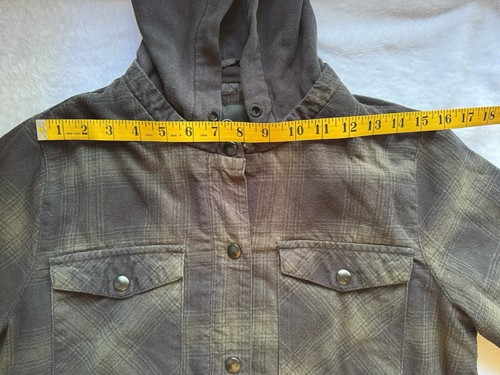 Volcom Mens Hooded Jacket Black Green Plaid True To This Puffer Size Medium - Picture 3 of 13